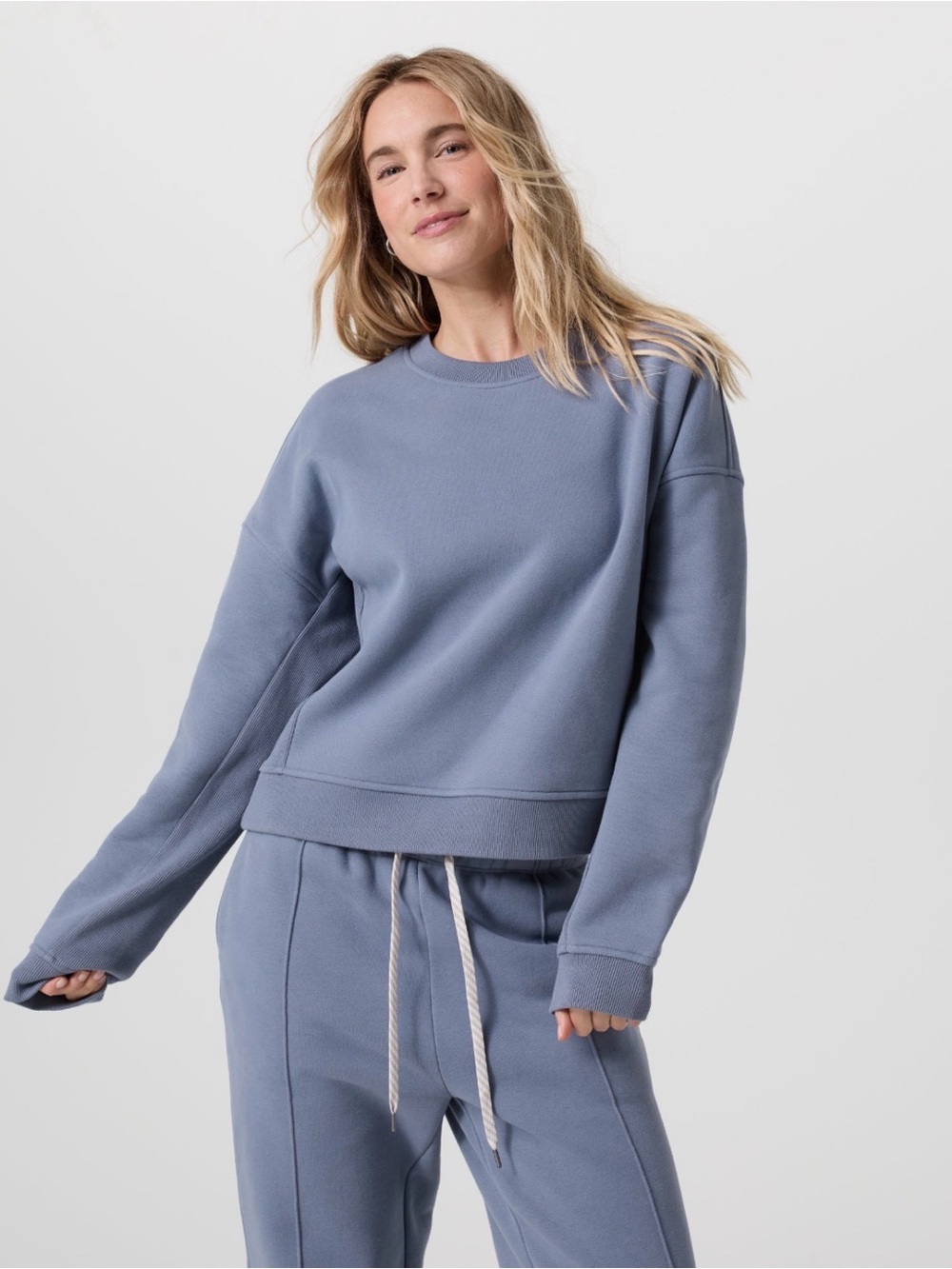 Vuori Restore ribbed pull over small blue